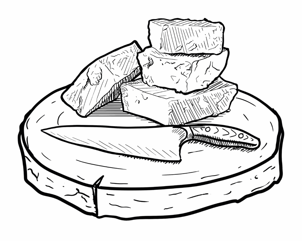 Beef tallow suet illustration