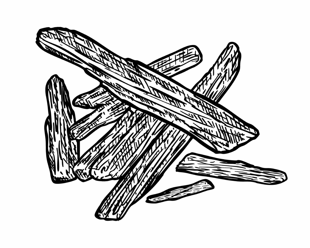 Menthol crystals illustration